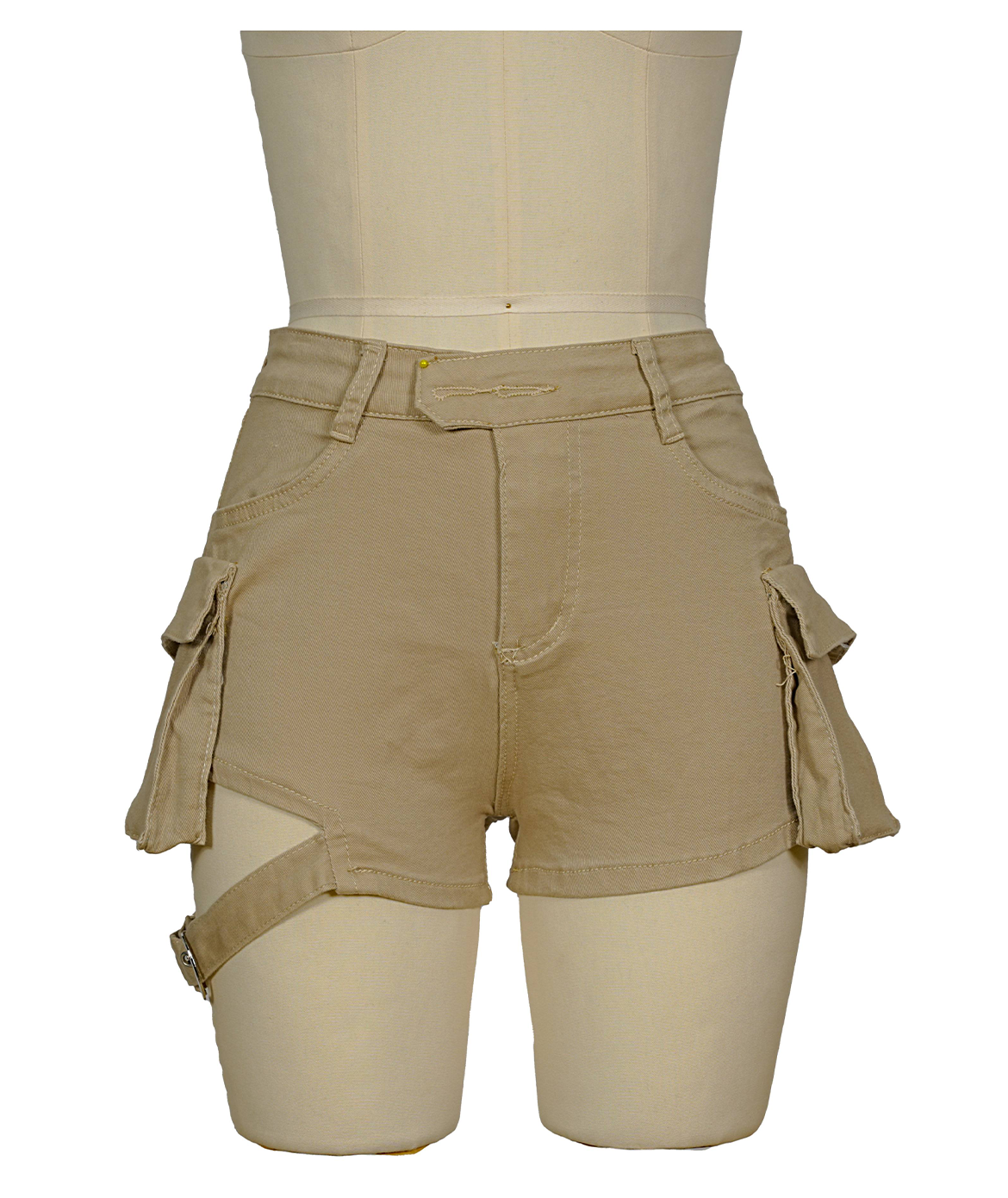 Womens Army Green Fashionable and Stylish Young Shorts - Wholesale