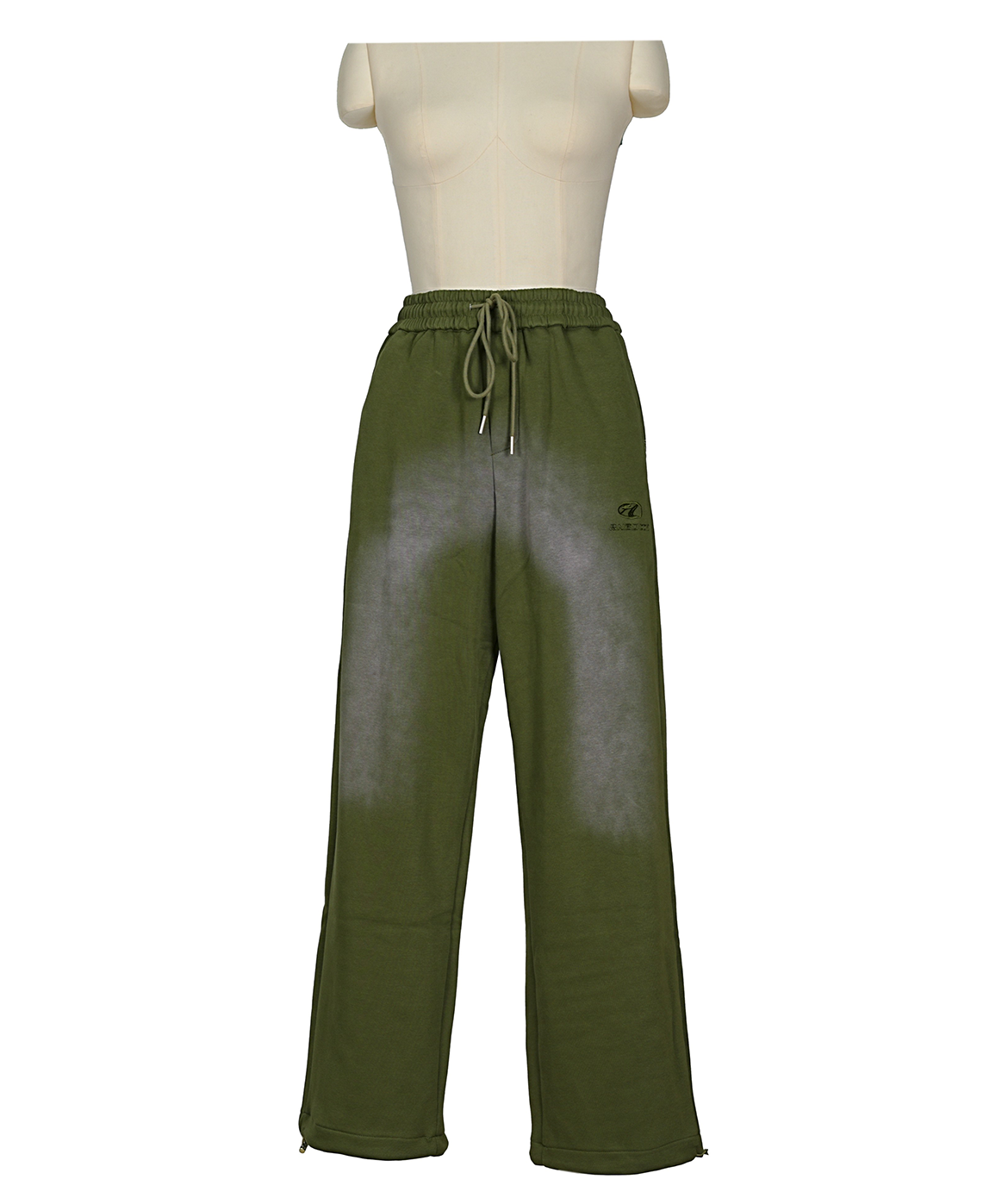 Womens Dark Green Flared Pants - Customizable